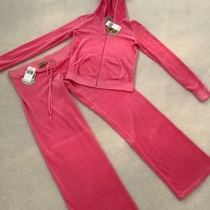 Juicy Couture pink velour set